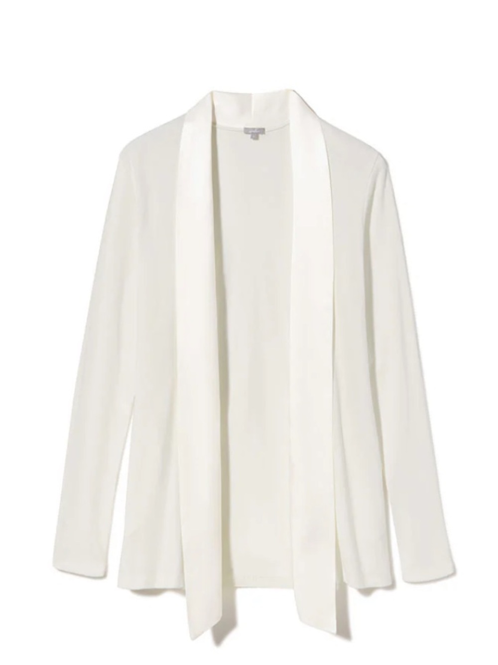 PJ Harlow ✨ Shelby Rib Knit Cardigan With Satin Trim ✨ Pearl ✨ Size Large